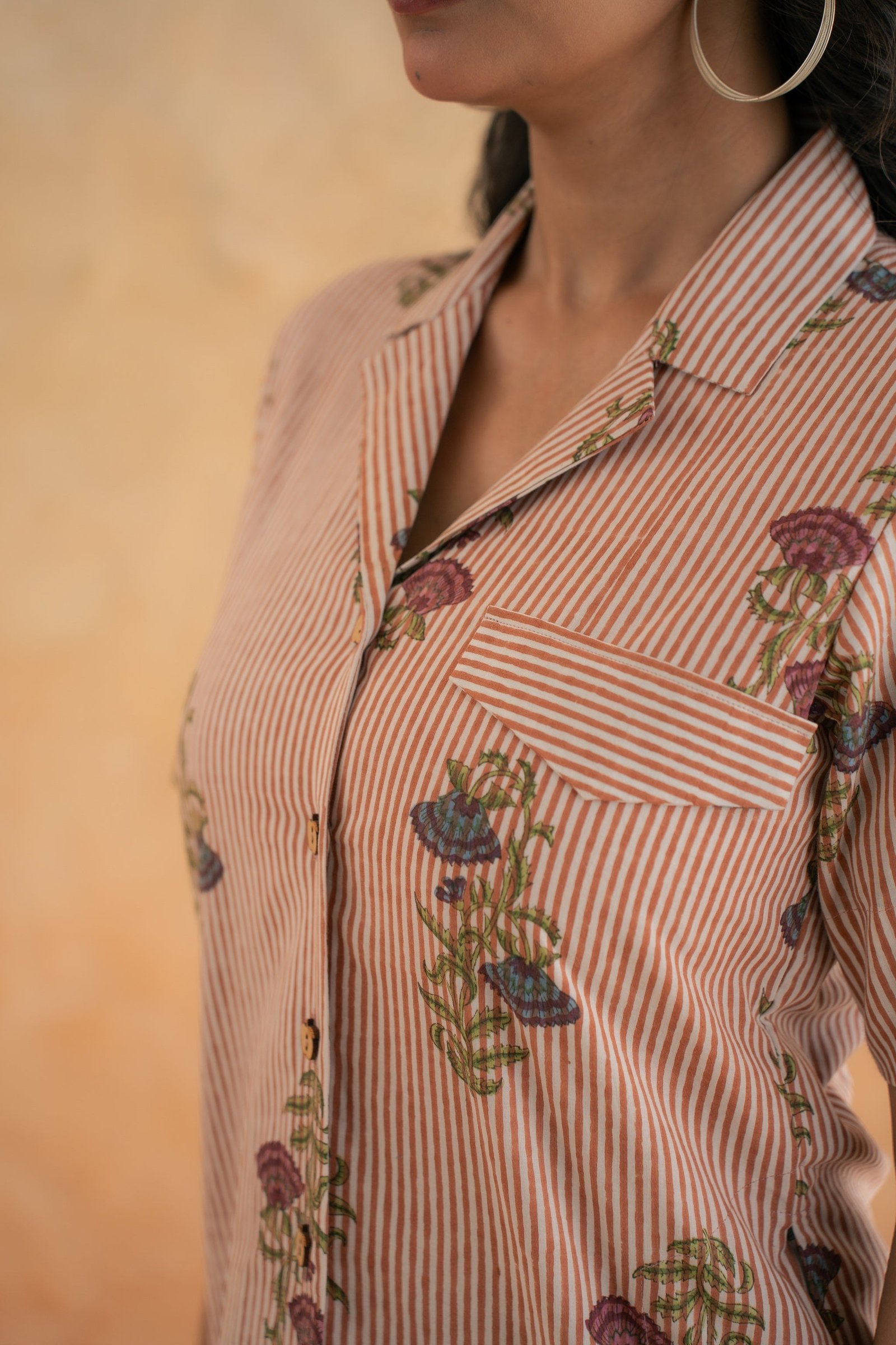 BLOCK PRINT SHIRT DRESS - Image 8