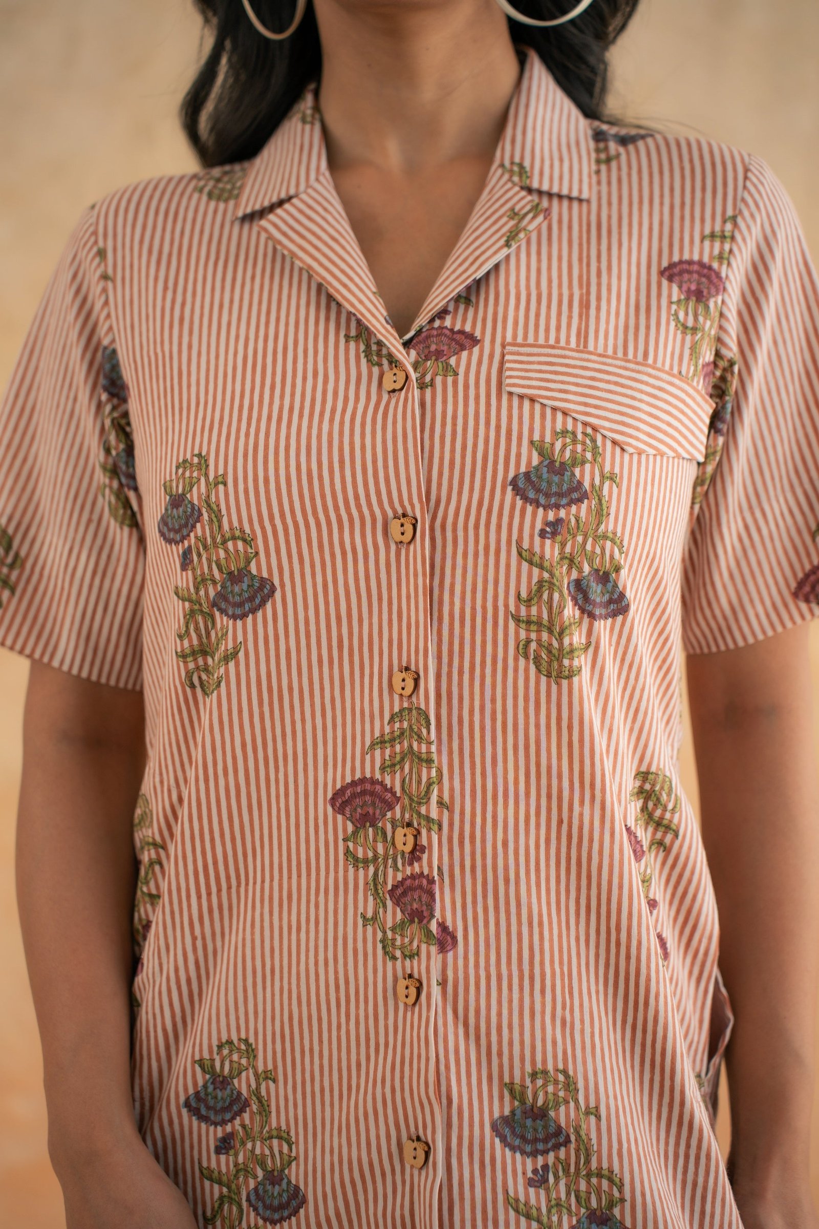 BLOCK PRINT SHIRT DRESS - Image 7
