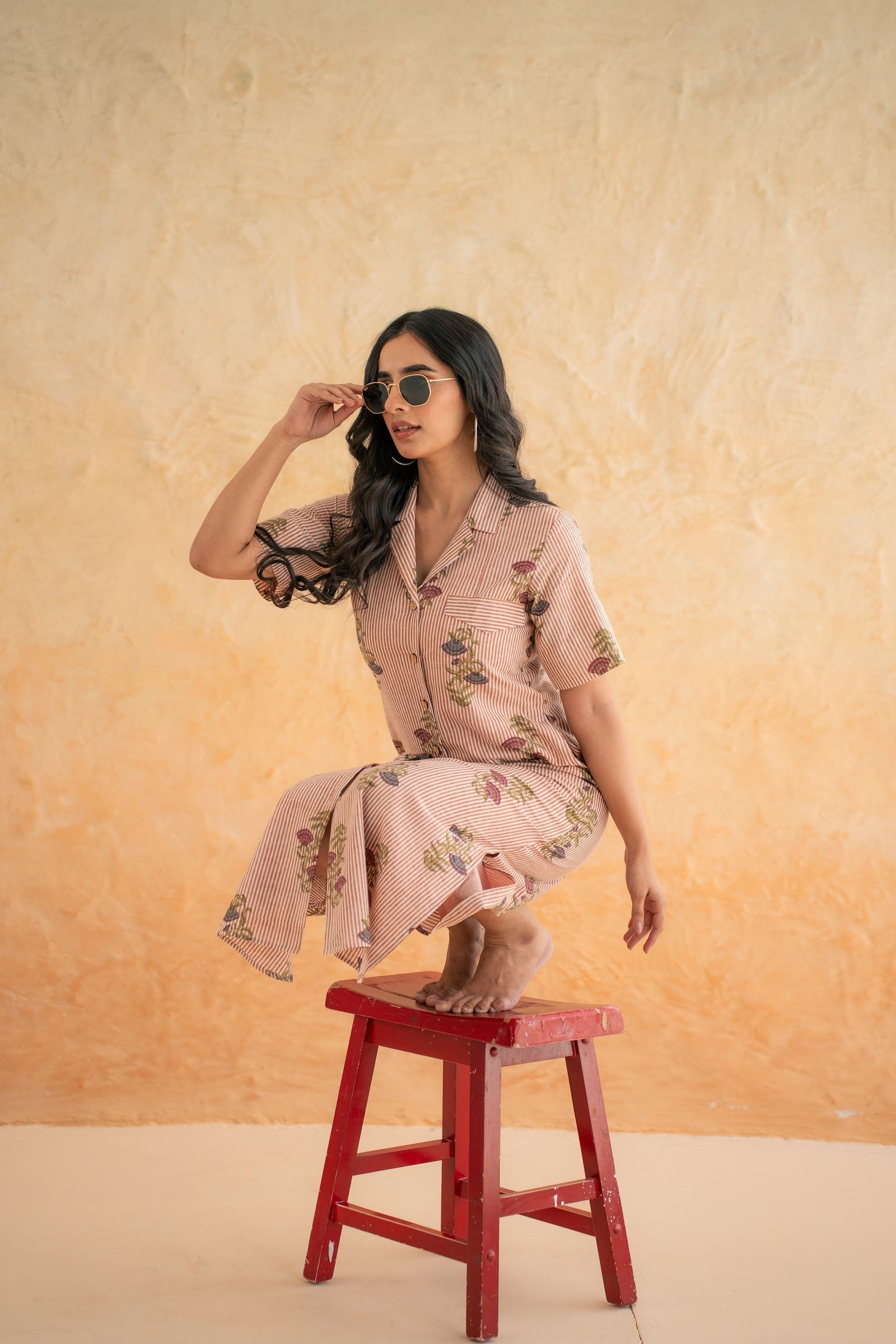 BLOCK PRINT SHIRT DRESS - Image 5