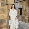 Chanderi Anarkali with Block Print Dupatta