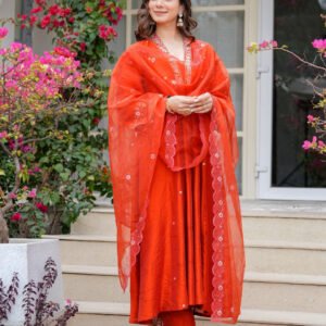 Saffron Glow Kurta Set